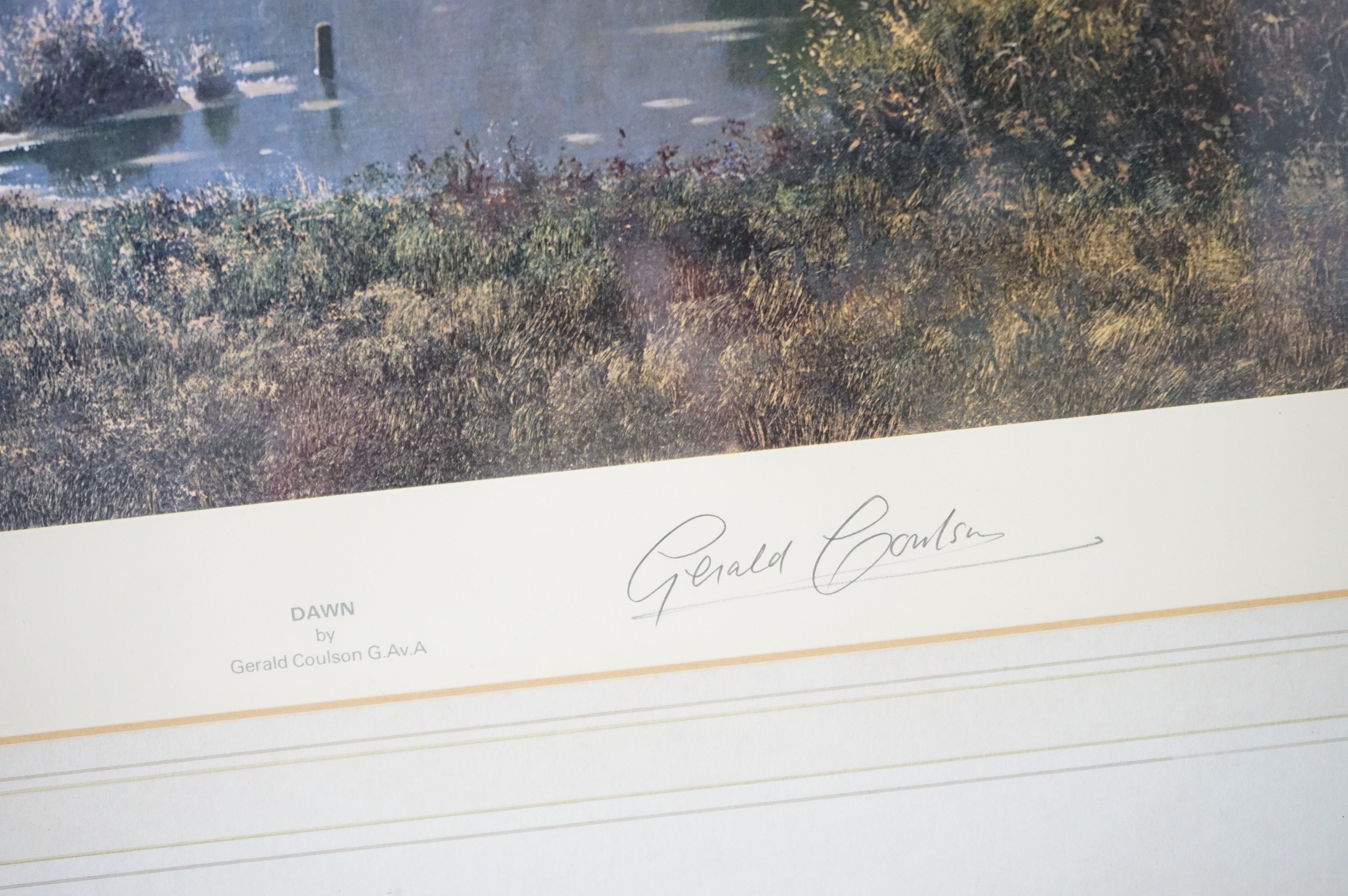 Gerald Coulson, signed limited edition print titled ' Dawn ' no. 147/850, image 53cm x 35cm together - Bild 3 aus 9