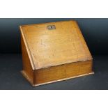 Late 19th / Early 20th century Mahogany Stationery Cabinet, the sloping drop down front opening to a