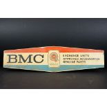 Advertising - Painted Wooden ' BMC Service ' (British Motor Corporation) Sign, 53cm long