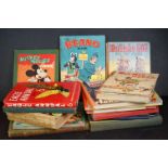 A collection of mainly mid 20th century children's books and annuals to include Mickey Mouse and The
