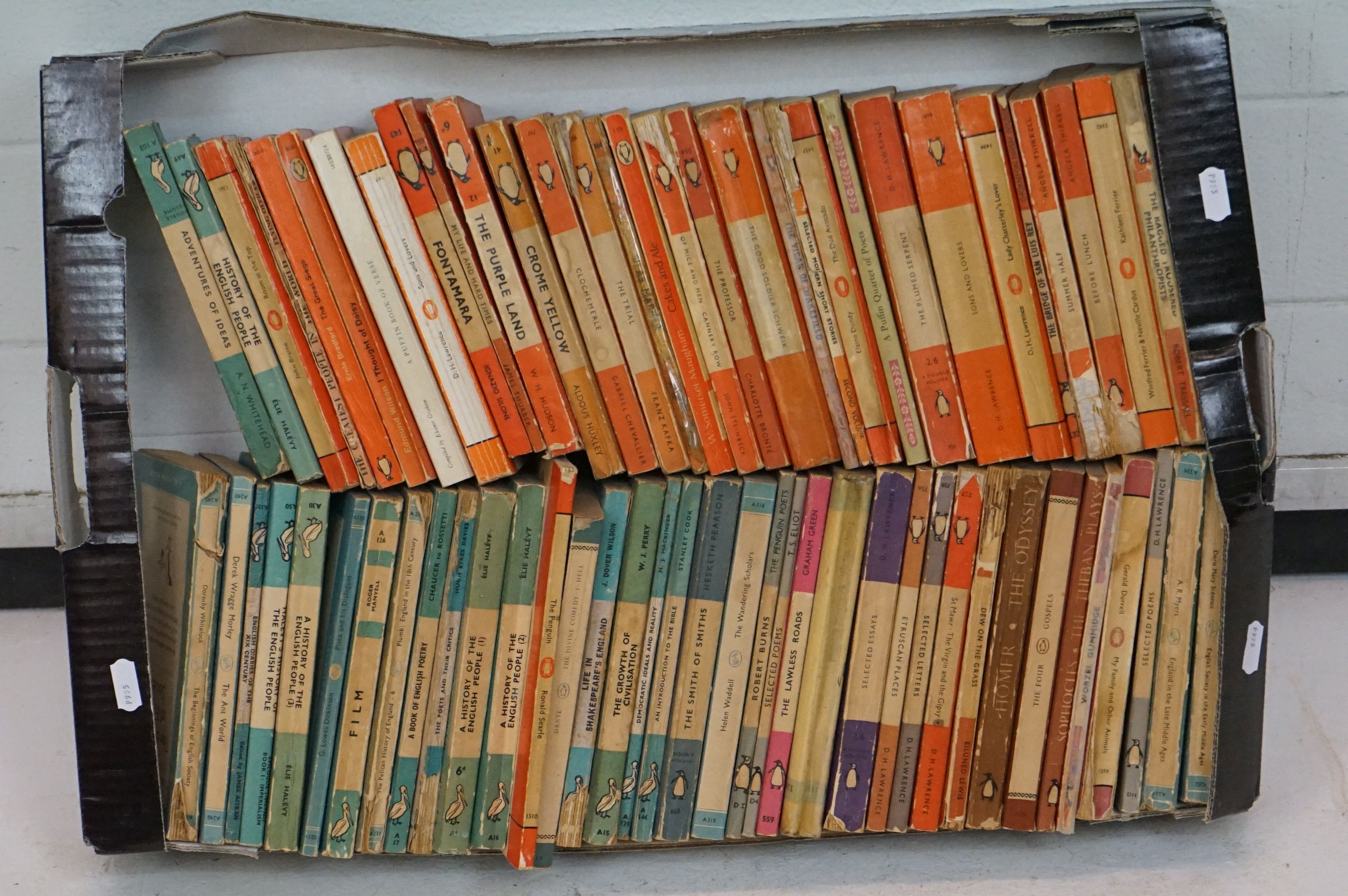 A large collection of vintage Penguin paperback books