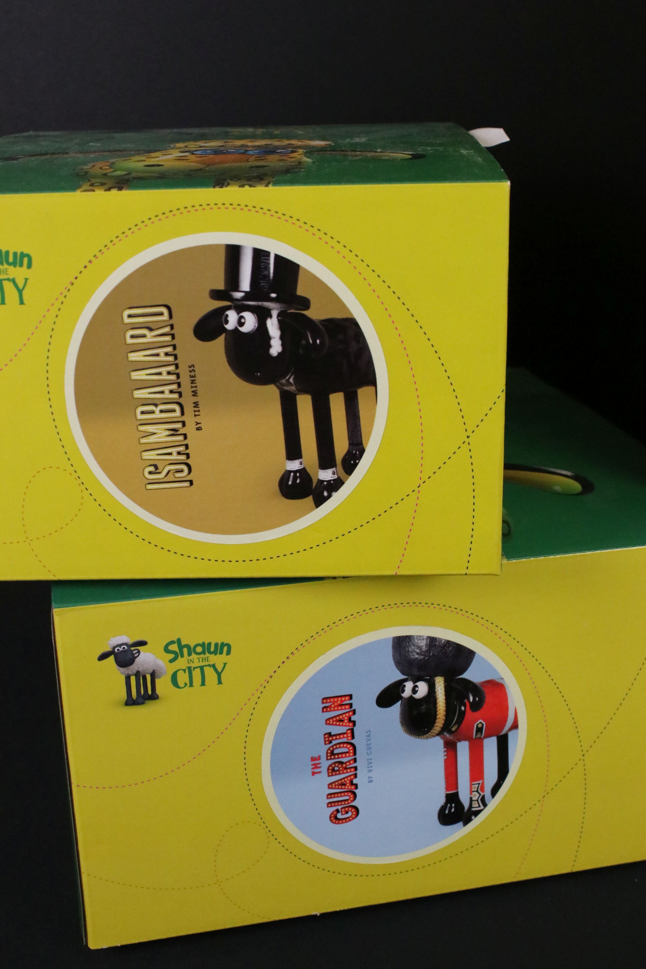 Four Boxed Aardman Animations Ltd Shaun in the City Figurines including Great West Shaun, The - Image 2 of 4