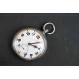 British Military Issue Pocket Watch, marked to verso with British Broad Arrow mark and G.S.T.P A