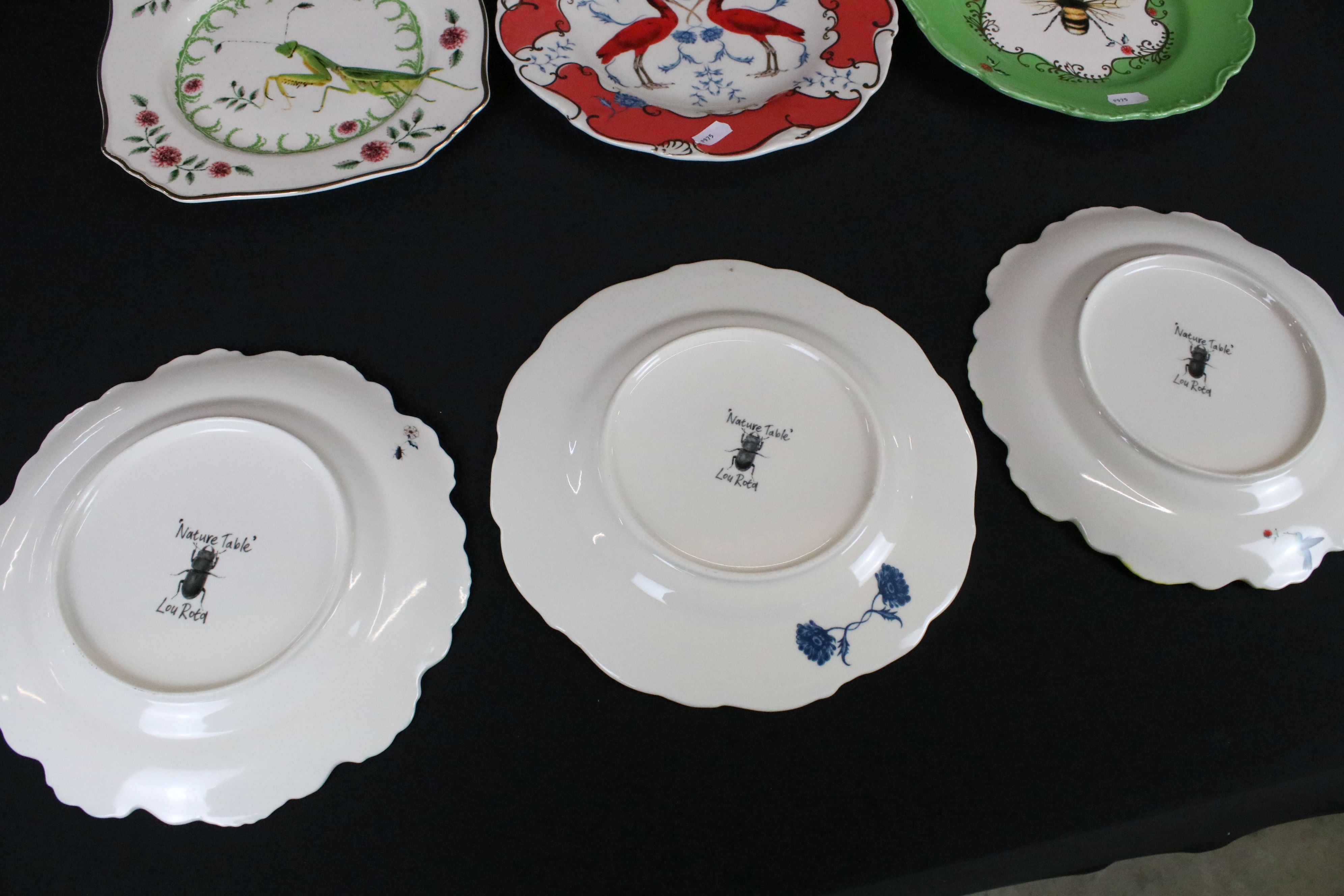 Set of Six ' Nature Table ' Plates designed by Lou Rota, 24cm diameter - Image 8 of 10