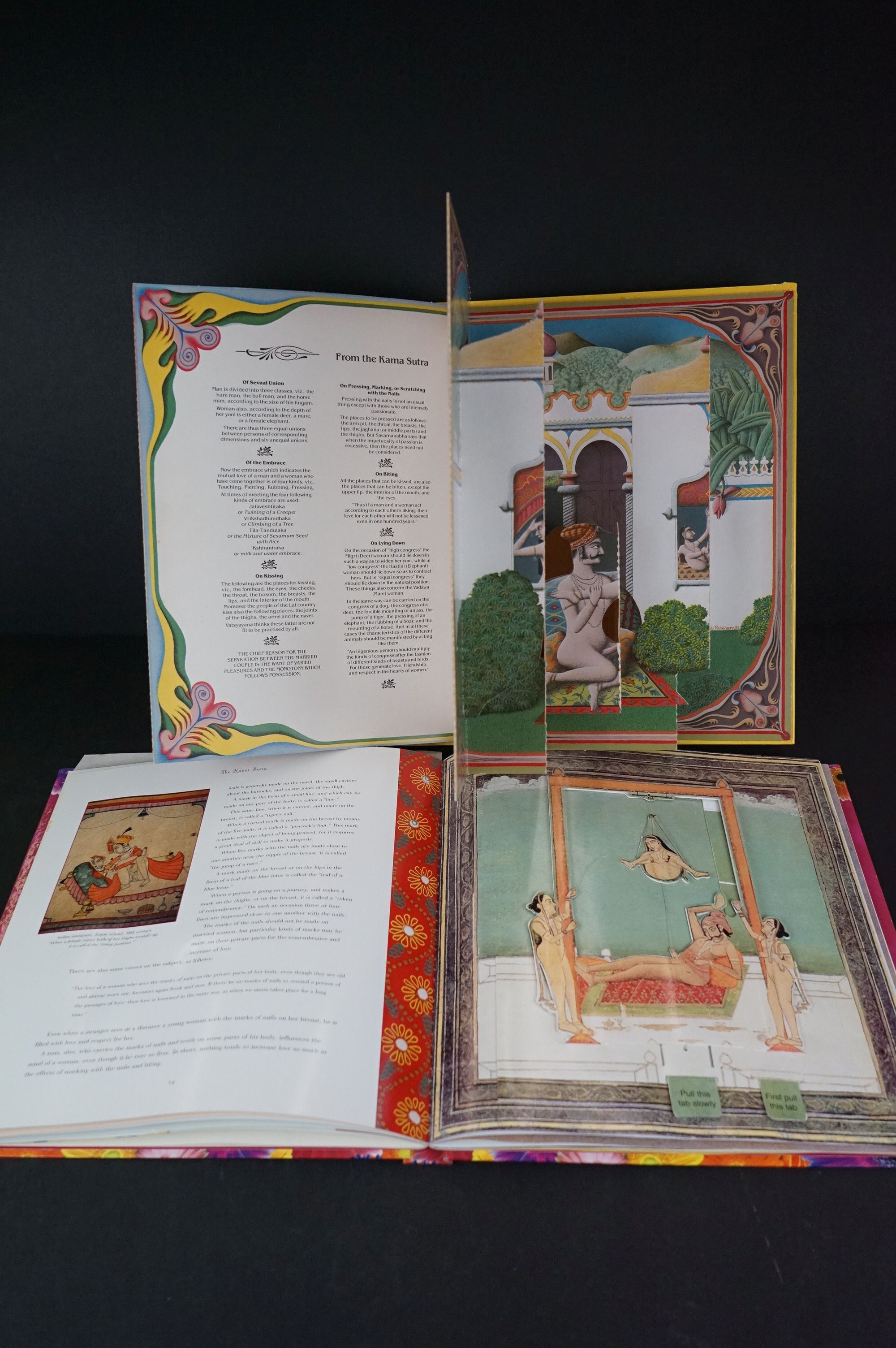 Two Kama Sutra Pop Up Books, one with 6 paper-engineered variations by Sir Richard Burton & F.F.