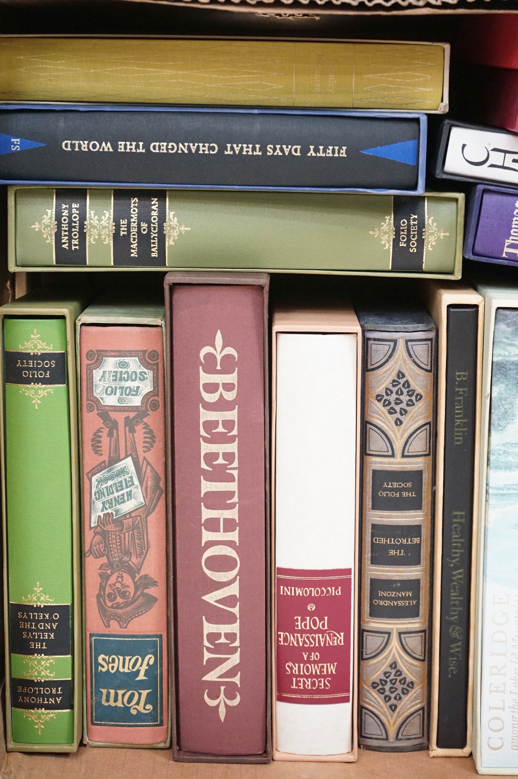 A large collection of Folio society hardback books contained within two boxes. - Image 2 of 5