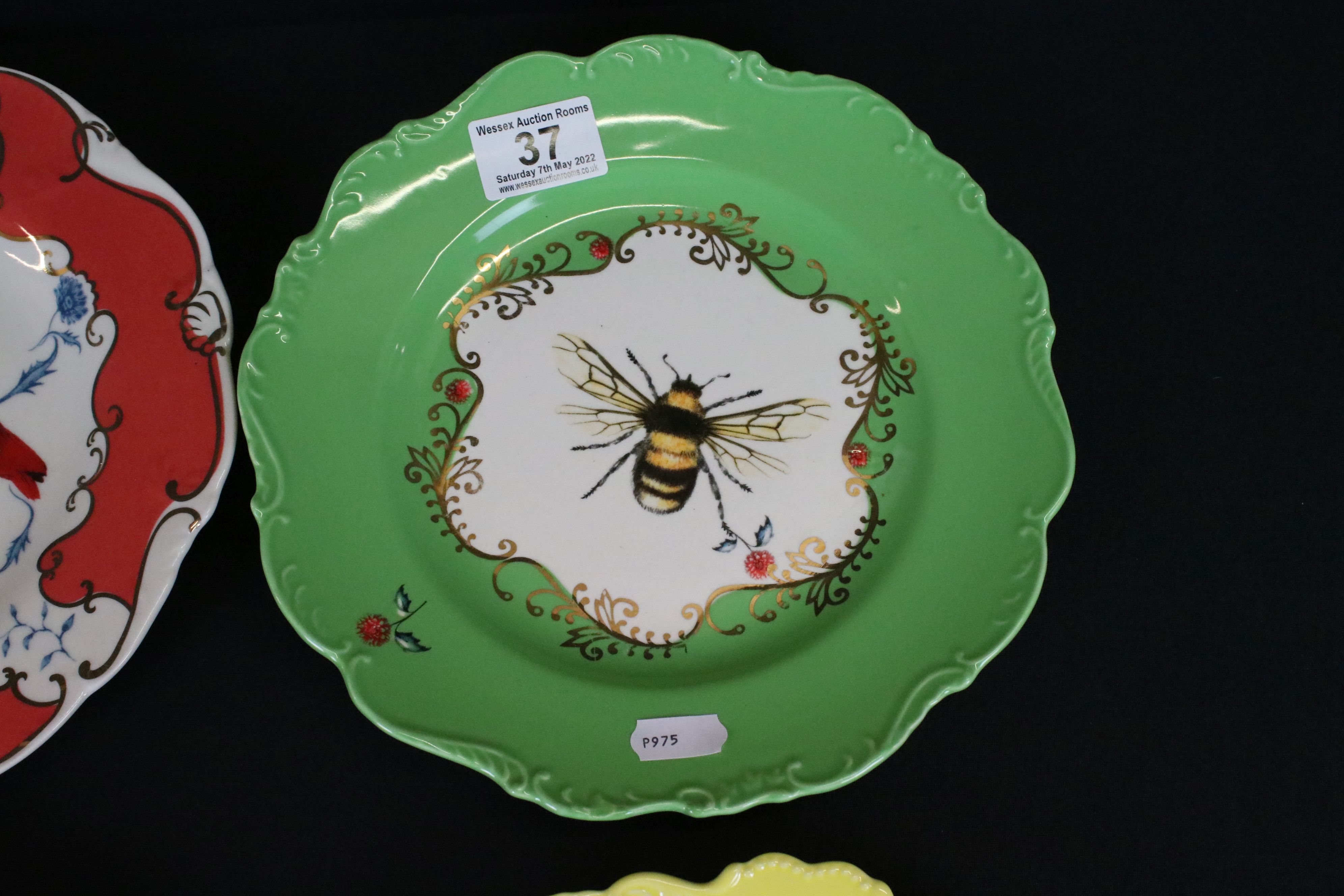 Set of Six ' Nature Table ' Plates designed by Lou Rota, 24cm diameter - Image 5 of 10