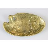 French Brass Relief Pin Tray / Bowl depicting Napoleon Bonaparte looking at a sun rise and an eagle,