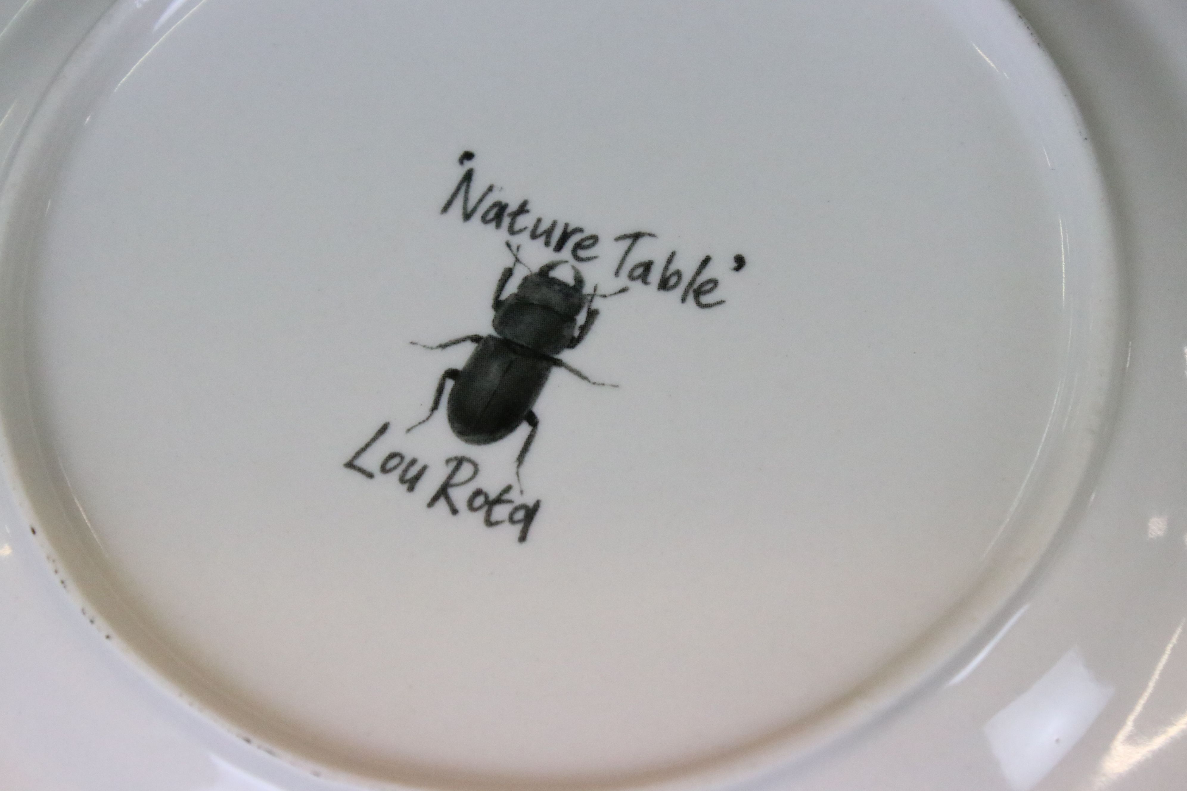 Set of Six ' Nature Table ' Plates designed by Lou Rota, 24cm diameter - Image 9 of 10