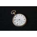 A British World War Two Top Winding Pocket Watch, Marked 29375 W To The Verso Together With The