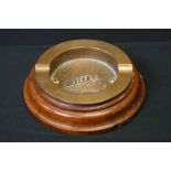 A Commemorative Brass And Teak Ashtray Made From The R.M.S. Mauretania 1907-1935.