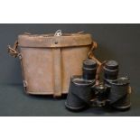 A Pair Of World War Two / WW2 Canadian / Canada Military Issued Binoculars, Marked C.G.B. 53 G.A.