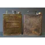 Two Vintage Fuel Tanks / Jerry Cans To Include A World War Two 1940 Dated Example.