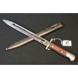 A World War Two Era M1902 Mauser(Type 45) Bayonet With Scabbard.