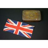 A British World War One / WW1 Brass Princess Mary Christmas 1914 Gift Tin.