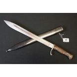 A World War One German Butchers Bayonet, The Blade Marked F & F Horster Solingen together With