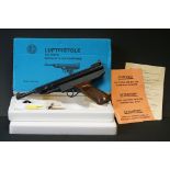 A Vintage Luftpistole Air Pistol Mod. LP3, Cal. 5.5mm, Complete And In Original Box.
