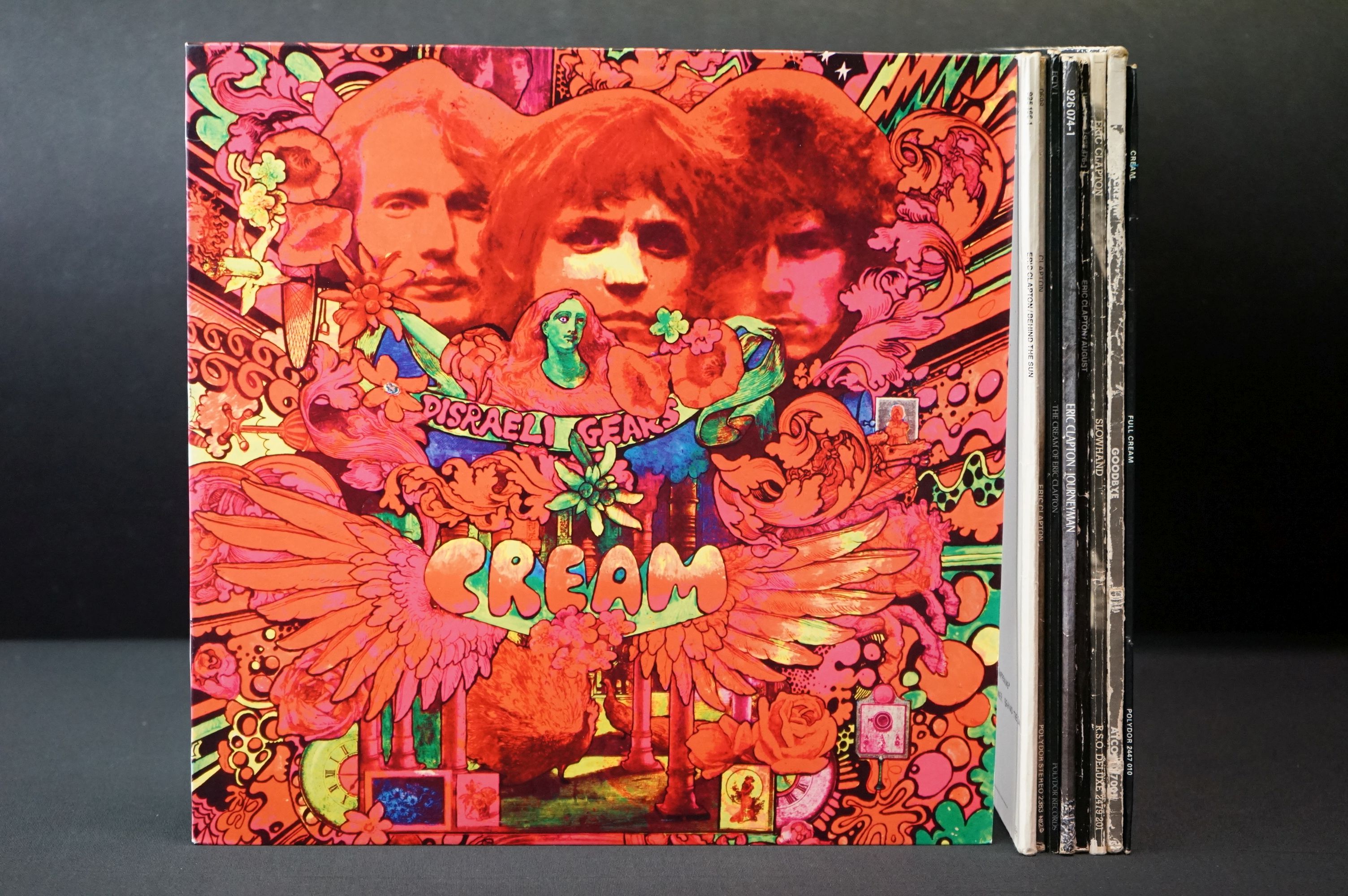 Vinyl - 9 LP's from Cream & Eric Clapton to include Disraeli Gears (Polydor 535 484 3) stereo EU