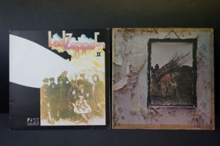 Vinyl - Two Led Zeppelin LP's to include Two (K 40037) green and orange Atlantic labels, white inner