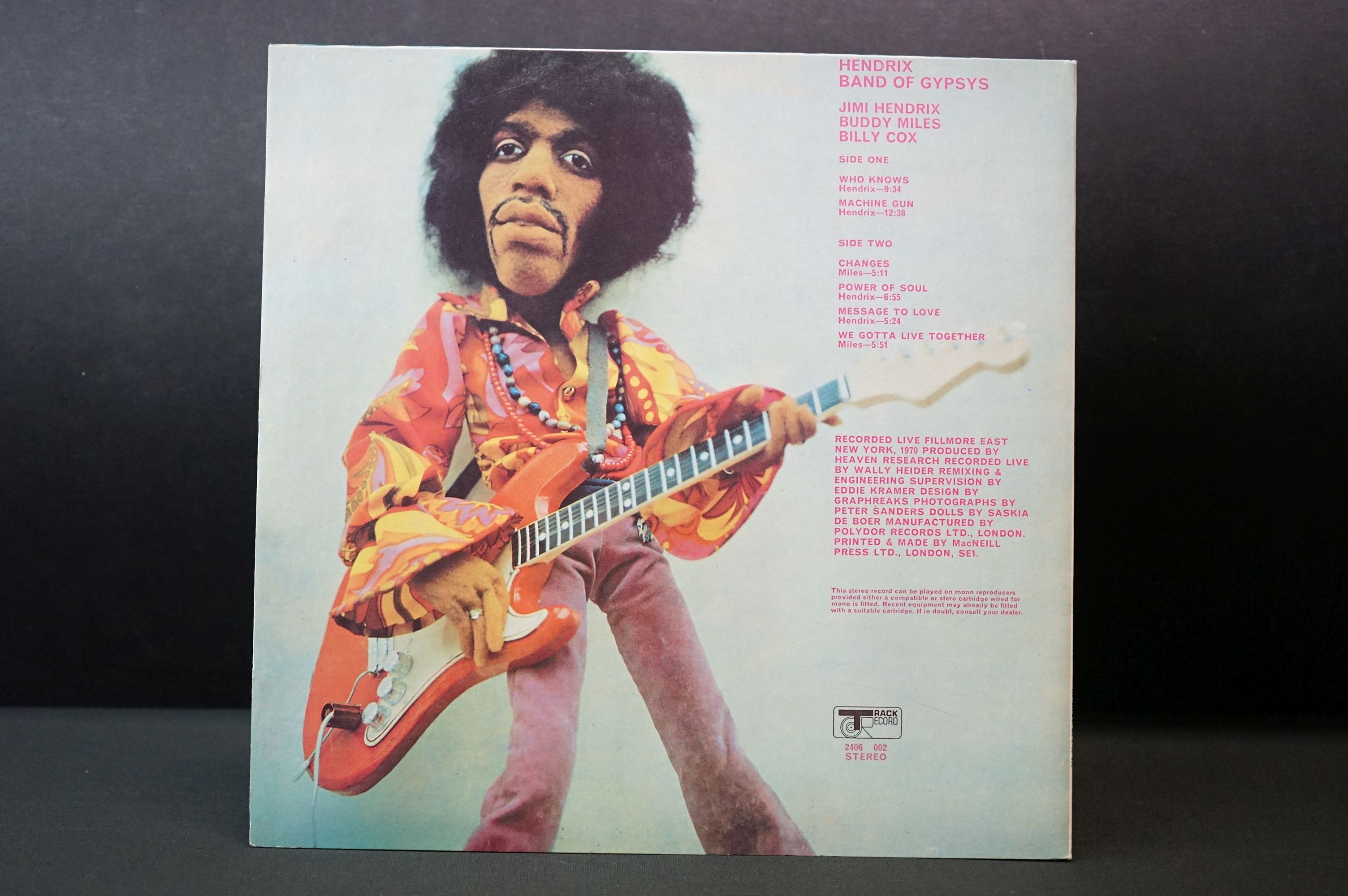 Vinyl - Jimi Hendrix Band Of Gypsys on Track 2406 002 'puppet' sleeve. Vg+ - Image 6 of 6