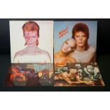 Vinyl - 4 David Bowie LP's to include Aladdin Sane (RS 1001) gatefold sleeve, lyric inner, Victor to