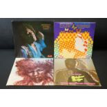 Vinyl - 4 Jimi Hendrix LP's to include In The West (2302 018), Birth Of Success (MFP 50053), Rainbow