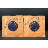 Vinyl & autographs - 2 Marianne Faithfull Lebanese singles signed on company sleeve by Marianne