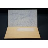 Memorabilia - Full set of The Beatles autographs - John Lennon, Paul McCartney, George Harrison, and