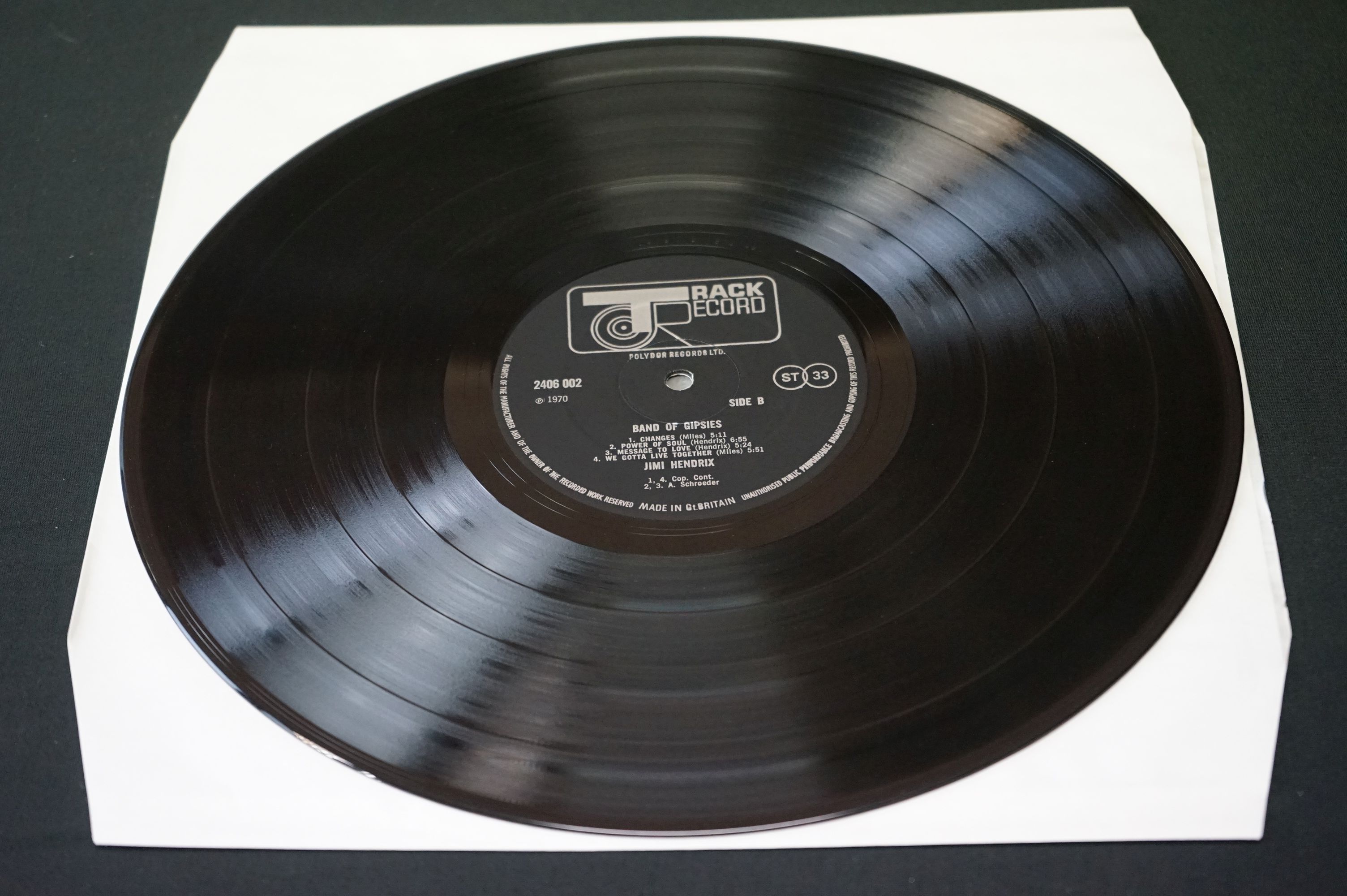 Vinyl - Jimi Hendrix Band Of Gypsys on Track 2406 002 'puppet' sleeve. Vg+ - Image 4 of 6