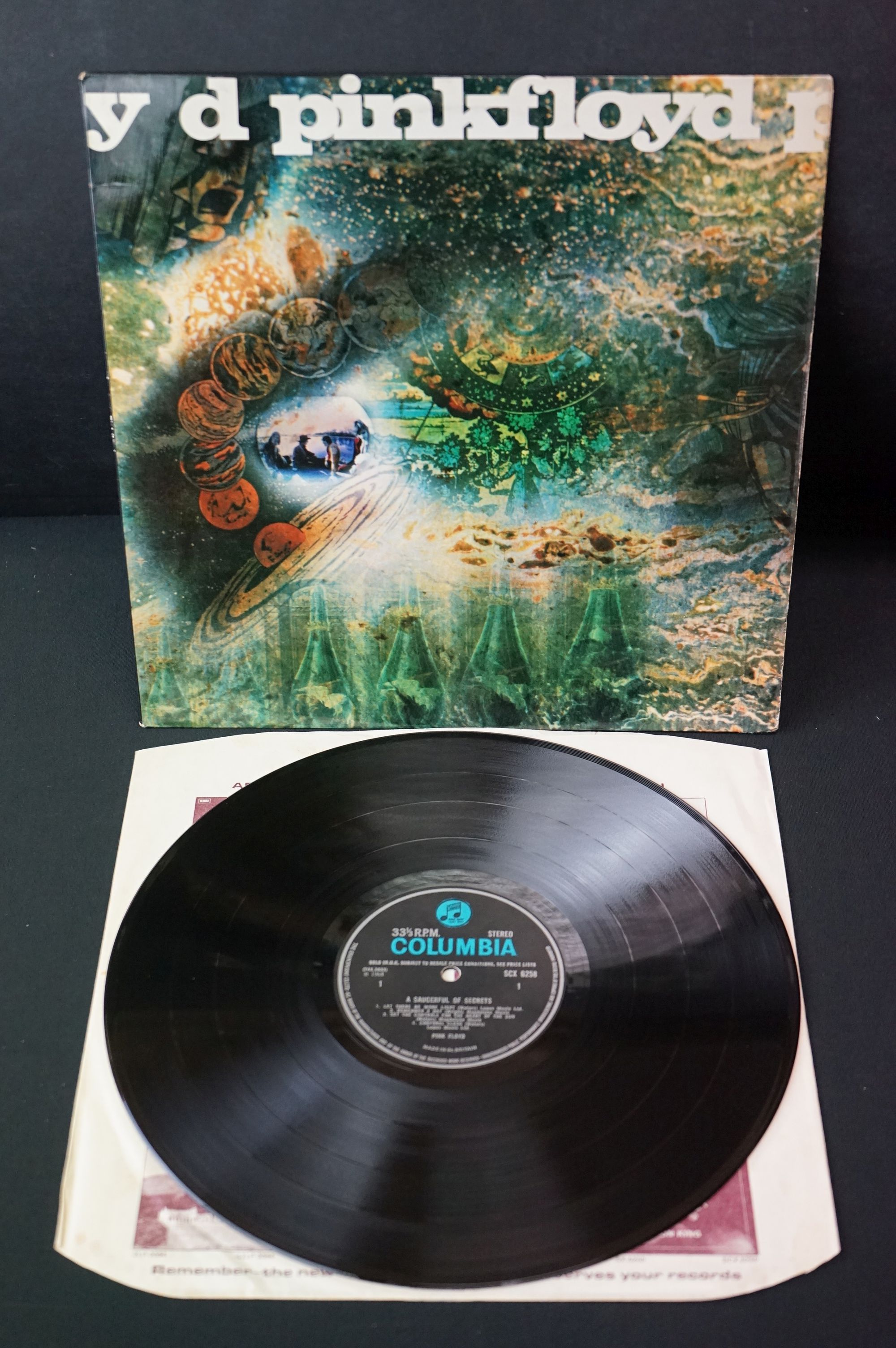 Vinyl - Pink Floyd - A Saucerful Of Secrets (1968 UK 1st pressing Stereo, Blue Columbia Records - Image 2 of 5