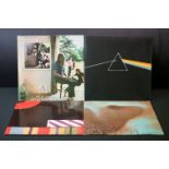 Vinyl - 4 Pink Floyd LP's to include Dark Side Of The Moon (SHVL 804) no posters or stickers, non