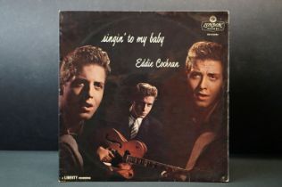 Vinyl - Eddie Cochran Singin’ To My Baby. UK 1960 reissue pressing on London Records HA-U 2093
