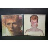 Vinyl - 2 David Bowie LP's to include Space Oddity (LSP 4813) orange RCA label, Victor to right,