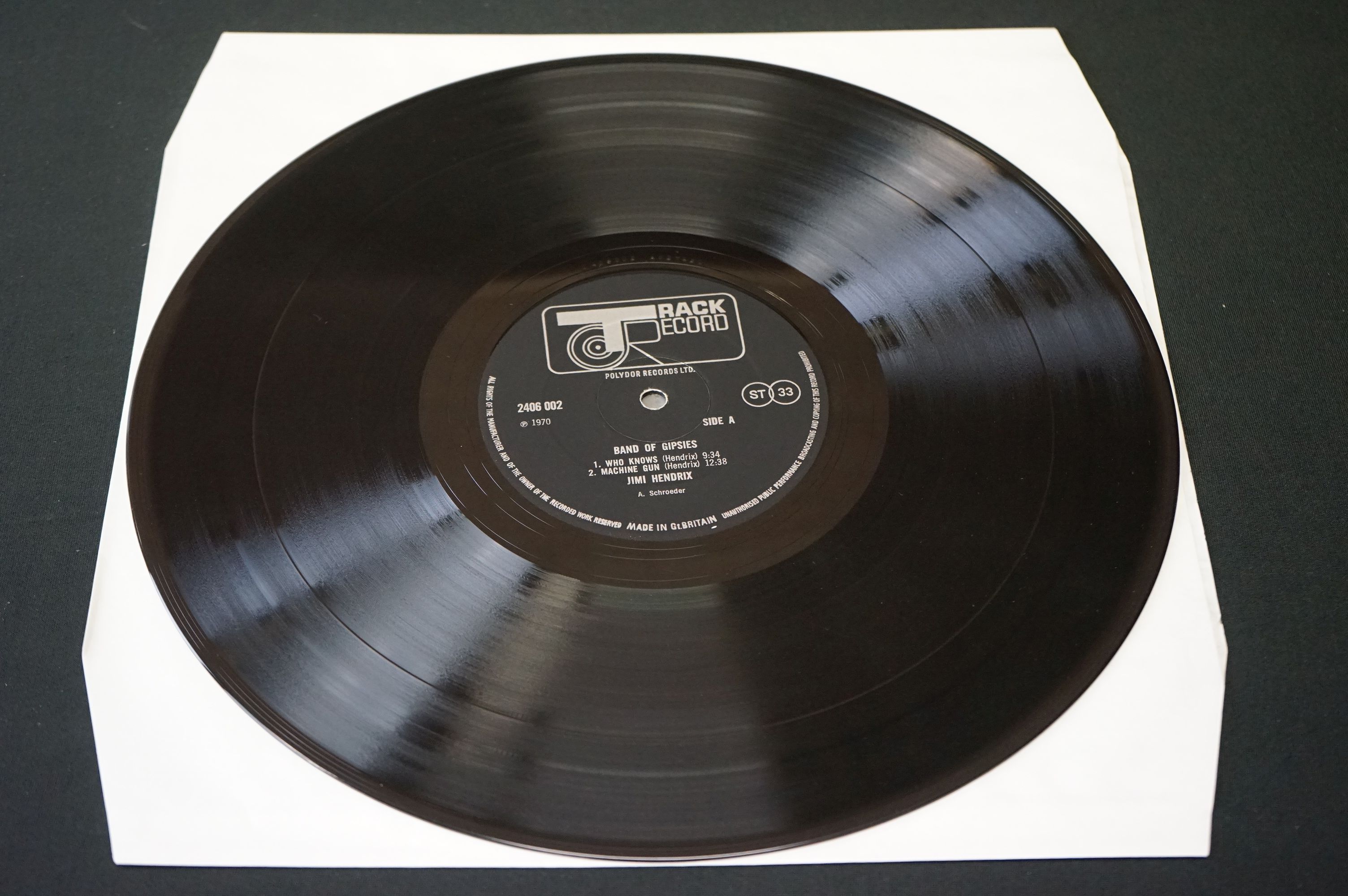 Vinyl - Jimi Hendrix Band Of Gypsys on Track 2406 002 'puppet' sleeve. Vg+ - Image 2 of 6