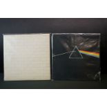 Vinyl - 2 Pink Floyd LP's to include Dark Side Of The Moon (SHVL 804) matrices A-9 / B-8, feelable