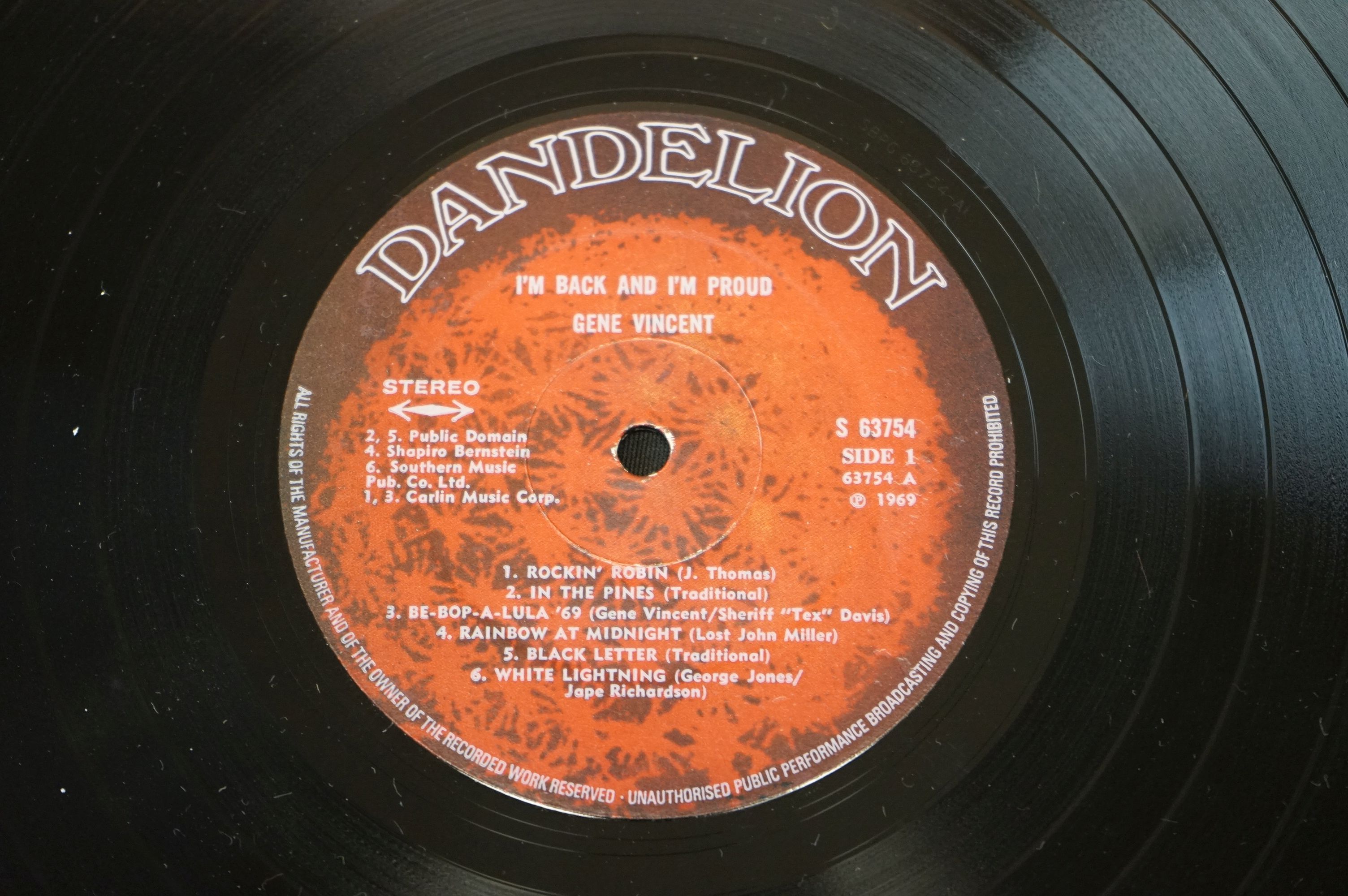 Vinyl - Gene Vincent - I?m Back And I?m Proud. Original UK 1969 1st pressing (Dandelion Records, S - Image 3 of 5