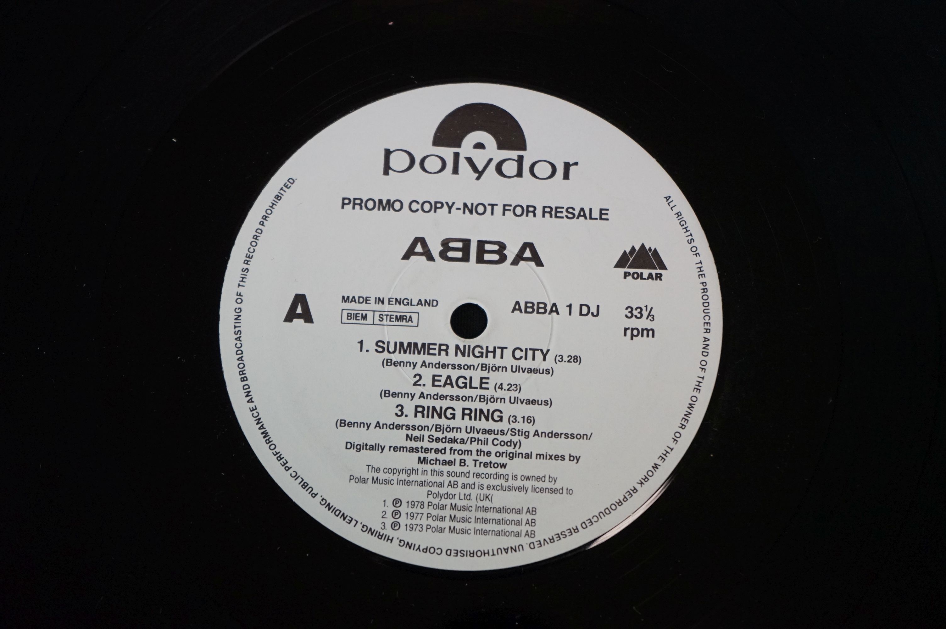 Vinyl - Abba - Promo only one sided 3 tracks 1993 UK 12? (ABBA 1DJ). EX+ (Unplayed) - Image 4 of 5