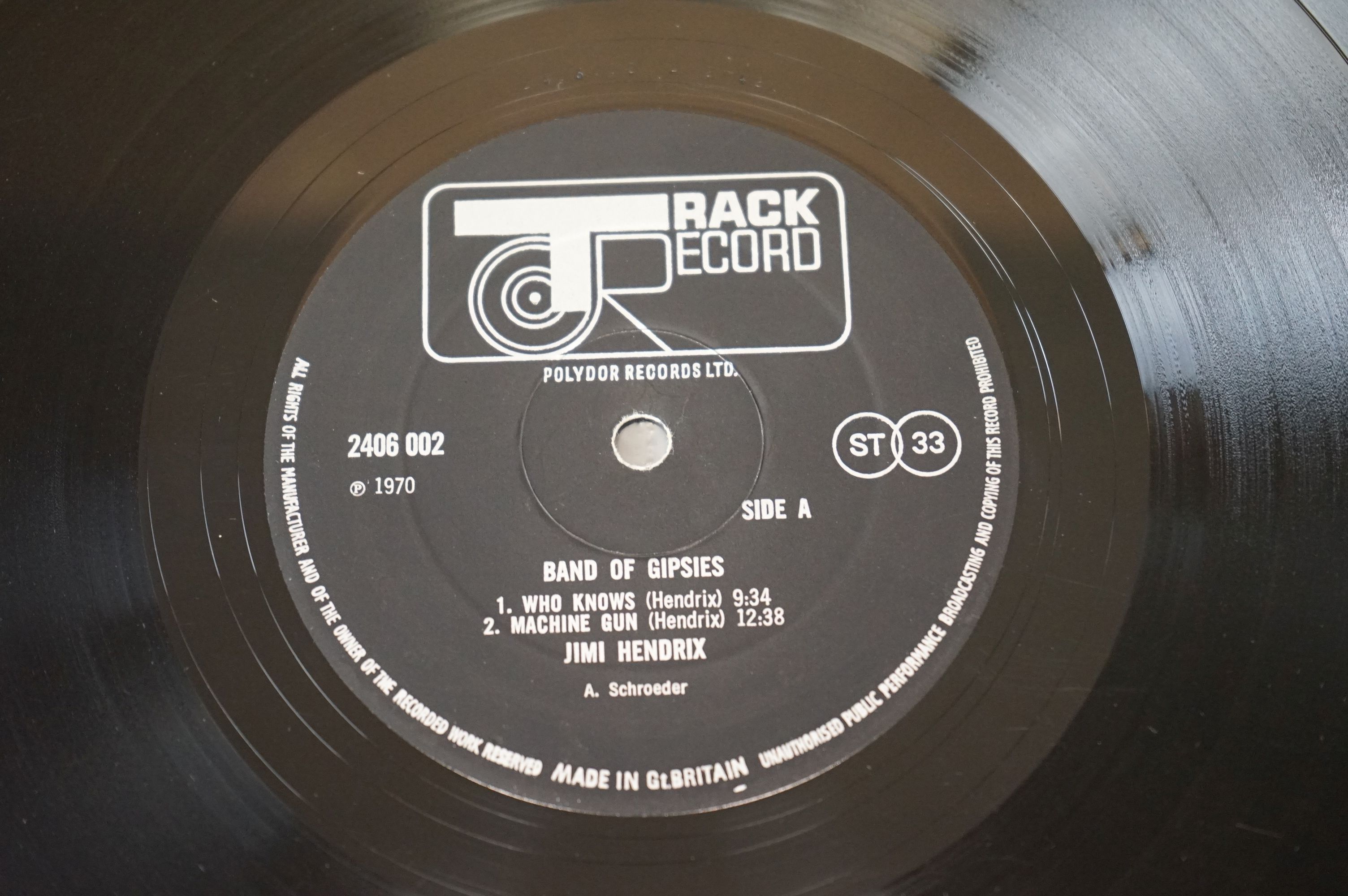 Vinyl - Jimi Hendrix Band Of Gypsys on Track 2406 002 'puppet' sleeve. Vg+ - Image 3 of 6