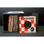 Vinyl - 40 UK & US rock n roll 7" singles including Chuck Berry on Chess, Frankie Lymon & The