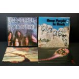 Vinyl - 4 Deep Purple LP's to include In Rock (SHVL 777) later EMI on label pressing, 2 John Menzies