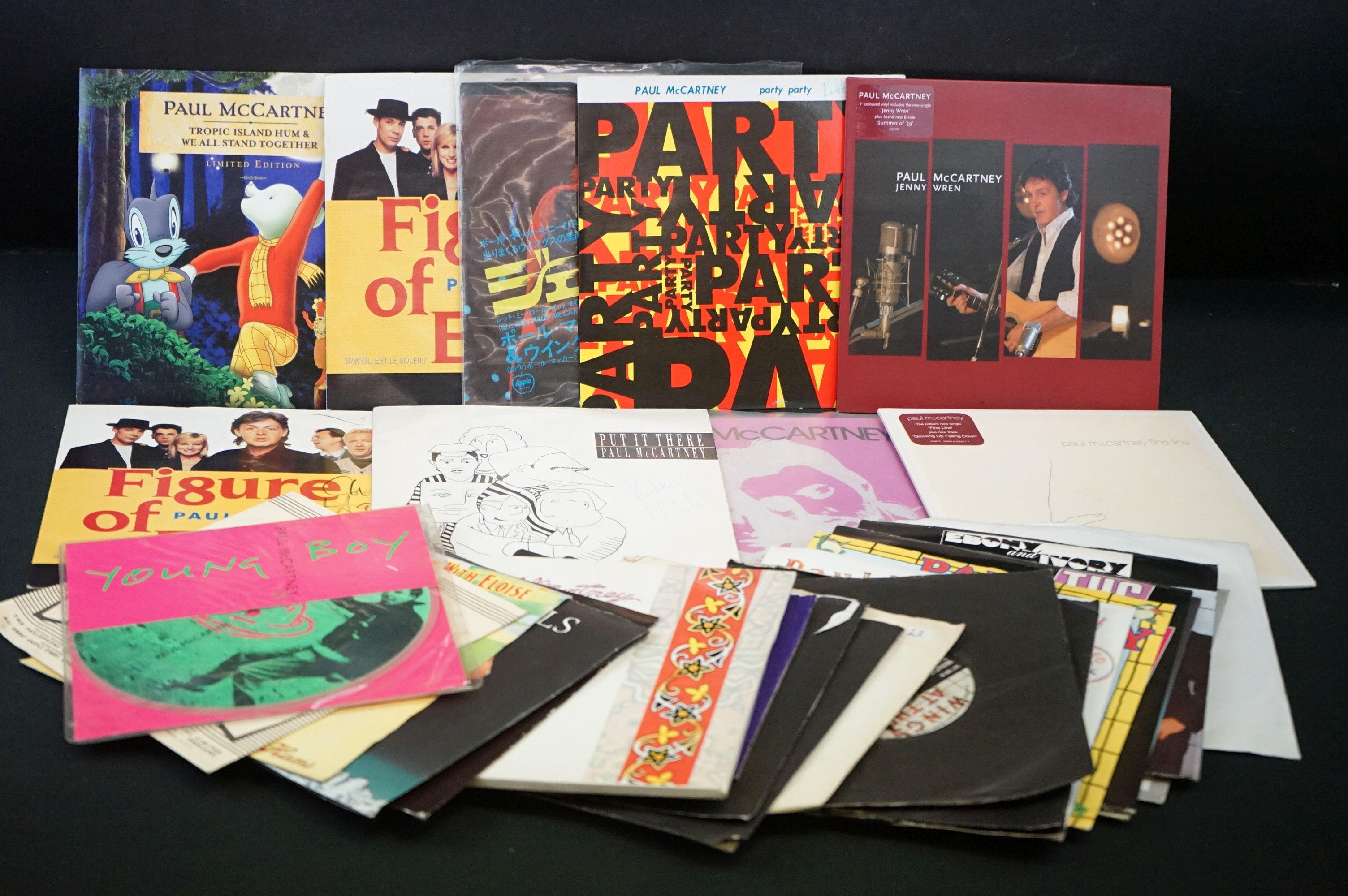 Vinyl & Autographs - Paul McCartney - over 30 singles including Rarities , Limited Editions,