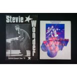 Memorabilia - Stevie Wonder / Jackson 5 2 concert programmes to include Stevie Wonder 1972 and Am