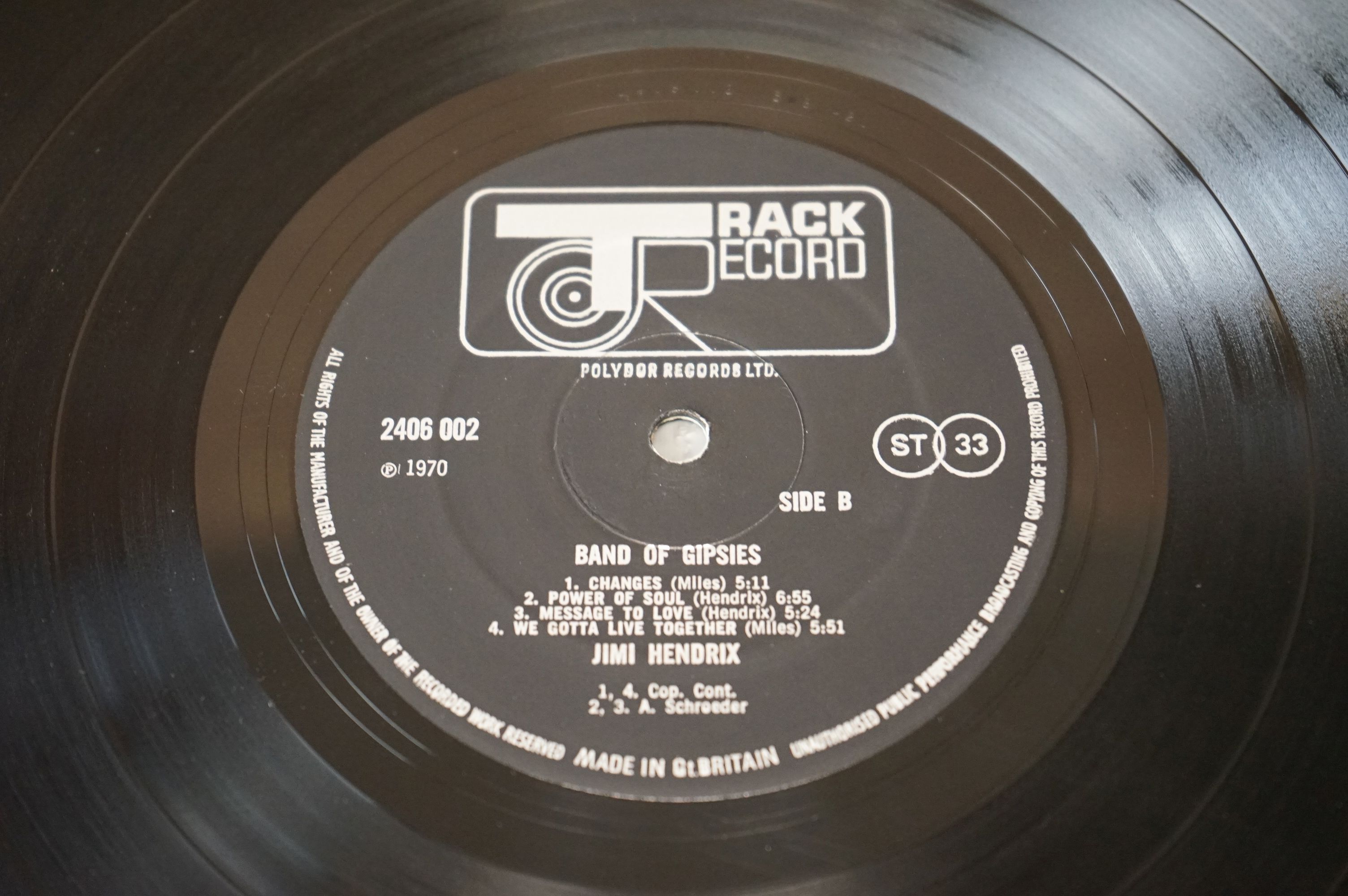 Vinyl - Jimi Hendrix Band Of Gypsys on Track 2406 002 'puppet' sleeve. Vg+ - Image 5 of 6