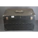 Vintage black leatherette travelling salesman's case