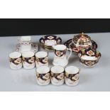 Royal Crown Derby Imari Lidded Pot and Tea Plate together with an Early 20th century Royal Albert