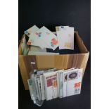 A collection of mainly British stamp first day covers together with albums.