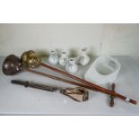 A group of mixed collectables to include three ceramic Dr. Nelsons inhalers, ceramic bed pan,