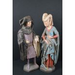 Pair of Large Belgium Bruges Figures, one purporting to be John D' Gaunt, Duke of Lancaster and