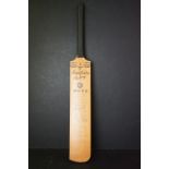 Cricket Autographs - 12 ' England 1971 ' signatures, on a small Ben Warsop & Sons cricket bat, to