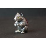 Silver hamster pincushion